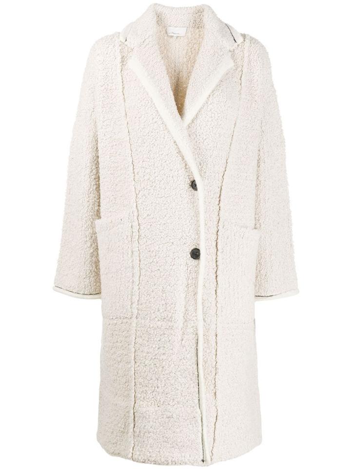3.1 Phillip Lim Single-breasted Textured Coat - Neutrals