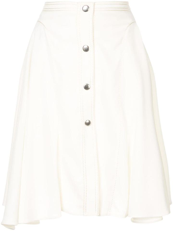 Giambattista Valli Asymmetric A-line Skirt - White