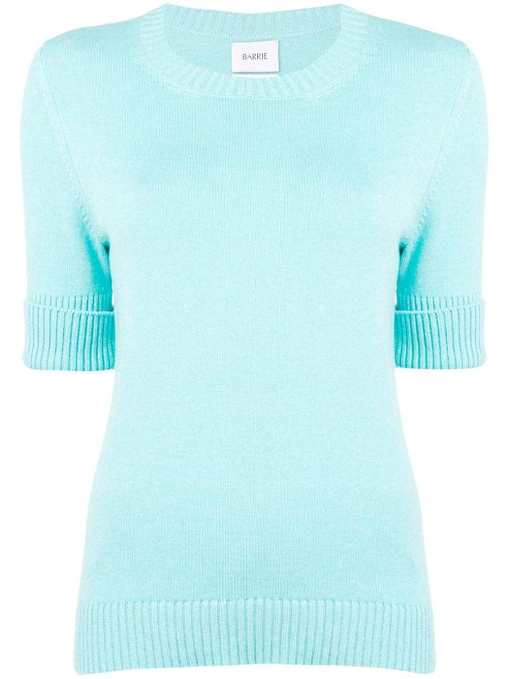 Barrie Roll-cuff Pullover Jumper - Blue