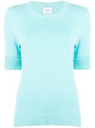 Barrie Roll-cuff Pullover Jumper - Blue