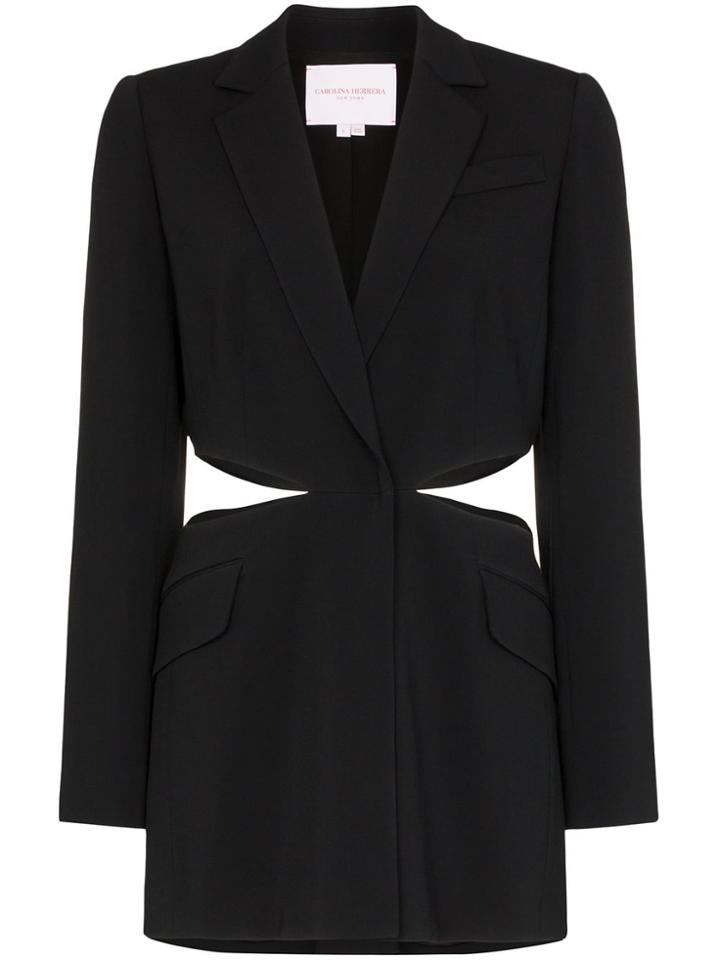 Carolina Herrera Cut-out Single-breasted Blazer - Black