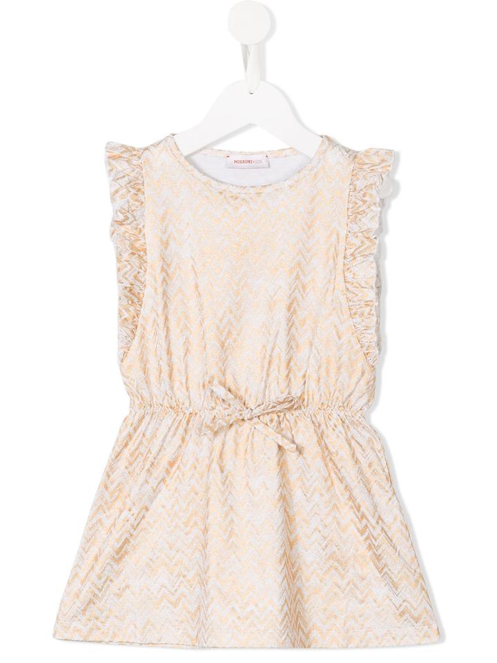 Missoni Kids Zigzag Patterned Dress, Toddler Girl's, Size: 4 Yrs, Grey