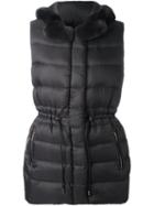 Yves Salomon Reversible Padded Gilet, Women's, Size: 40, Grey, Feather Down/polyimide/duck Feathers/rabbit Fur