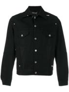Icosae Stud Detail Denim Jacket - Black