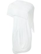 Rick Owens Lilies 'draped Long' Blouse, Women's, Size: 44, White, Cotton/polyamide/viscose