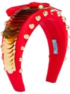 Prada Embellished Headband - Red