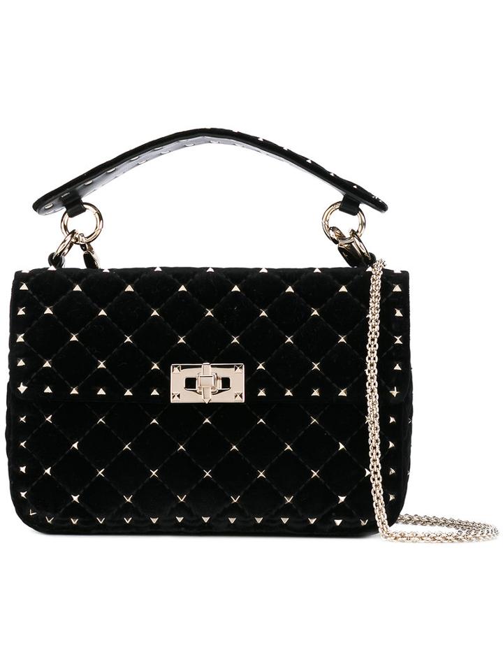 Valentino - Valentino Garavani Rockstud Spike Crossbody Bag - Women - Velvet - One Size, Black, Velvet