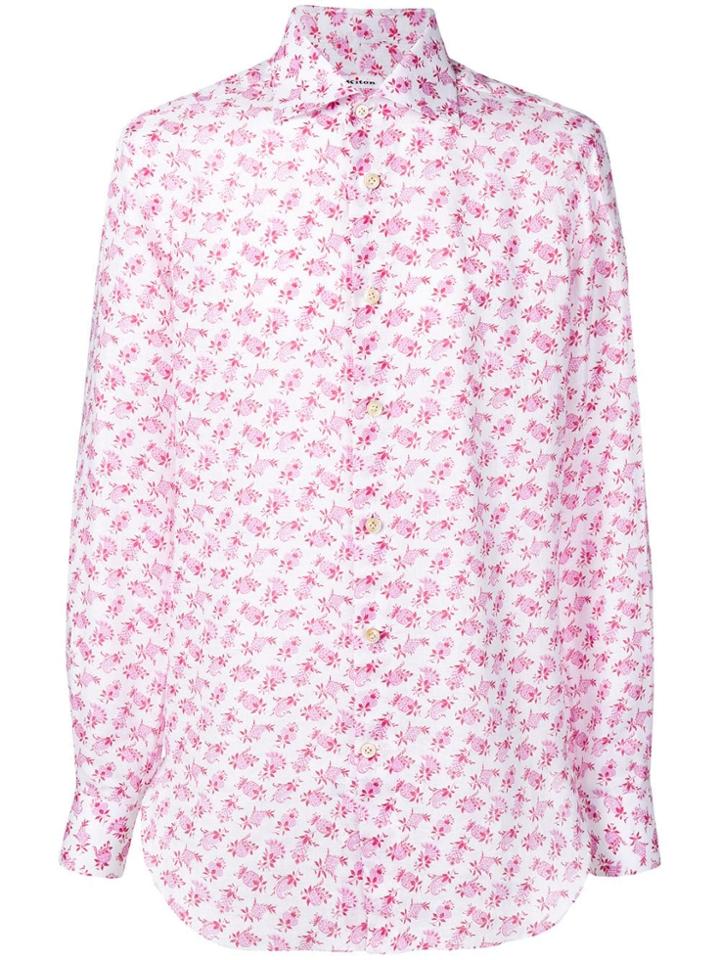 Kiton Paisley Print Shirt - White