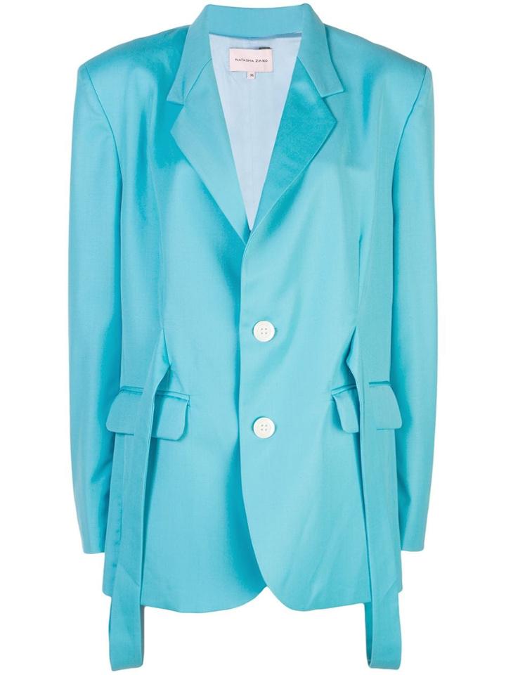 Natasha Zinko Strap Embellished Blazer - Blue