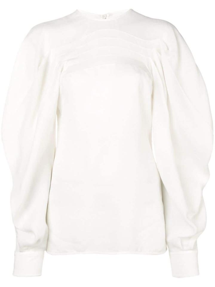 Victoria Beckham Pleated Blouse - White
