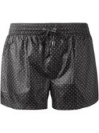 Dolce & Gabbana Polka Dot Swim Shorts, Men's, Size: 6, Black, Polyester