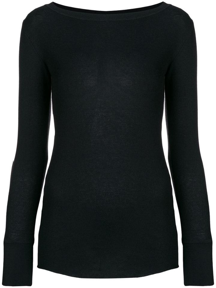 Pinko Ribbed Knit Top - Black