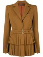 Alberta Ferretti Belted Fitted Jacket - Brown