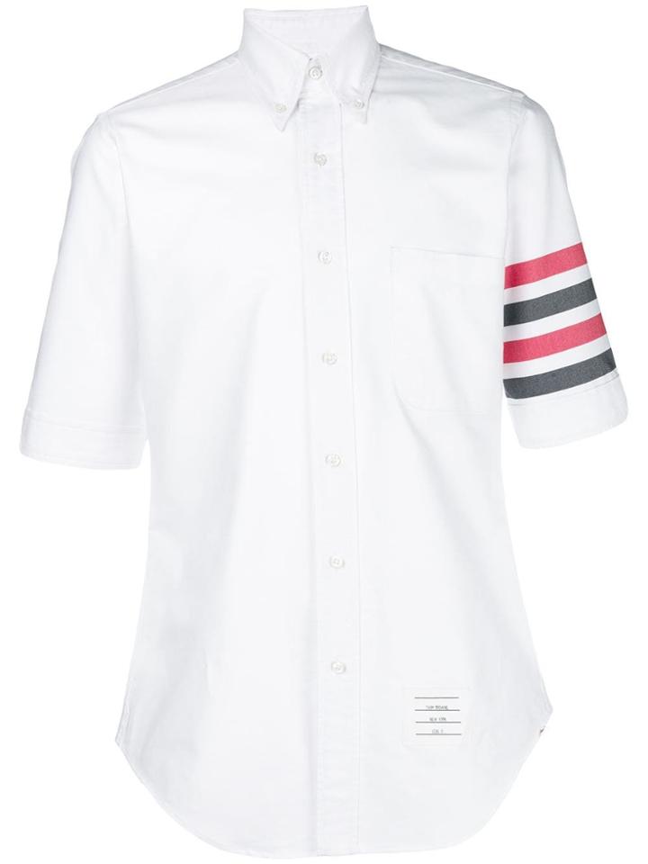 Thom Browne 4-bar Solid Oxford Shirt - White