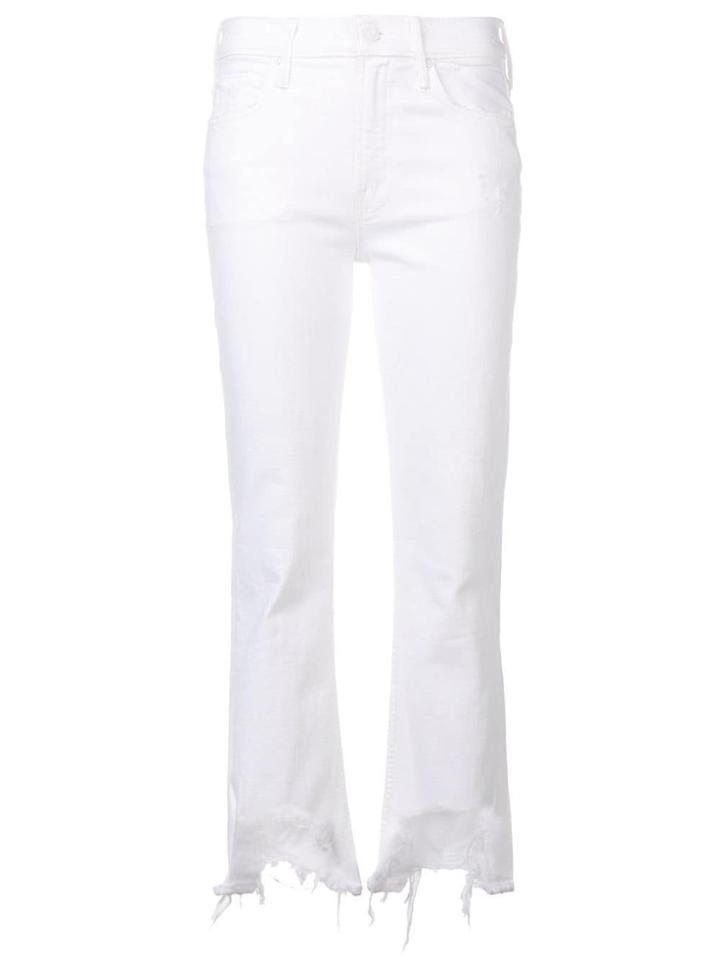Mother Step Hem Jeans - White