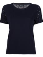A.p.c. Knitted T-shirt, Women's, Size: Medium, Blue, Rayon