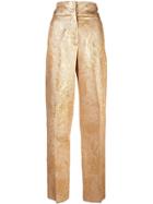 Rochas Tulip Brocade Trousers - Gold