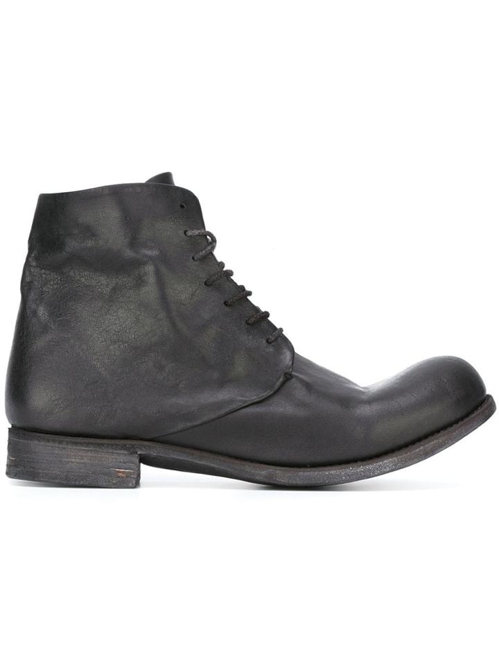A Diciannoveventitre Lace-up Workboots - Black