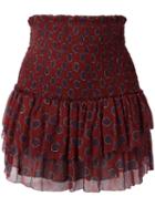 Isabel Marant Étoile Ruffled Layered Skirt, Women's, Size: 38, Red, Silk/viscose