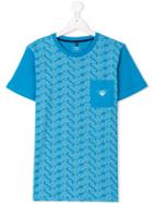 Armani Junior Logo Printed T-shirt - Blue