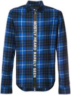 Mostly Heard Rarely Seen Checked Shirt, Men's, Size: Medium, Blue, Cotton