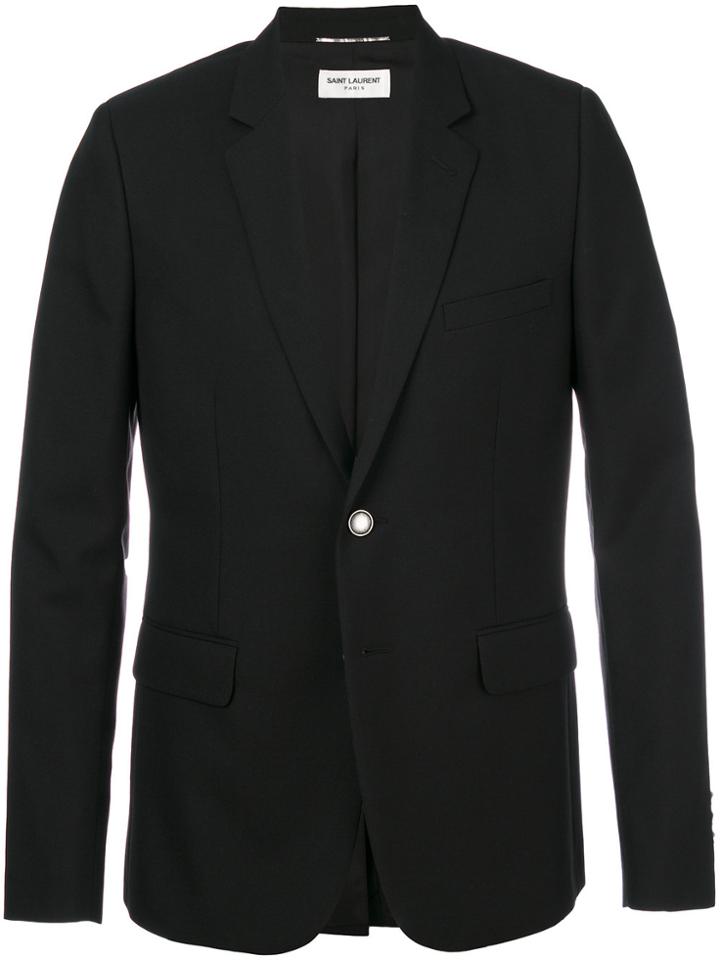 Saint Laurent Notched Lapel Blazer - Black