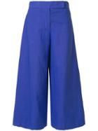 Hache Flared Cropped Trousers - Pink & Purple