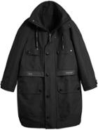 Burberry Bonded Technical And Cotton Twill Parka - Black