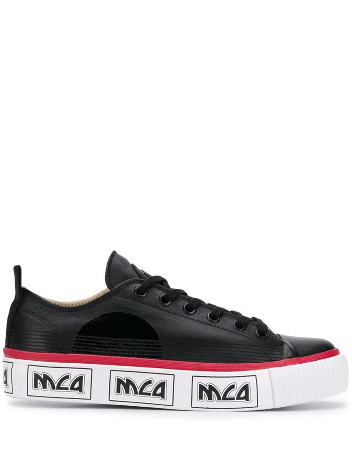 Mcq Alexander Mcqueen Logo Low-top Sneakers - Black