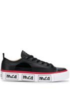 Mcq Alexander Mcqueen Logo Low-top Sneakers - Black