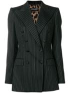 Dolce & Gabbana Pinstripe Double-breasted Blazer - Black