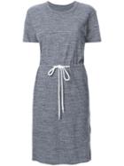 Bassike Slub Drawstring T-shirt Dress, Women's, Size: 6, Grey, Cotton