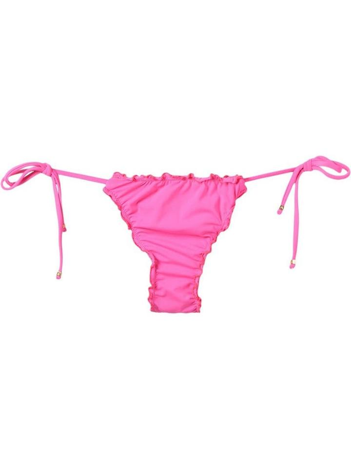 Amir Slama Ruffle Trim Bikini Bottom - Pink