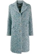 Ermanno Scervino Single-breasted Fitted Coat - Blue