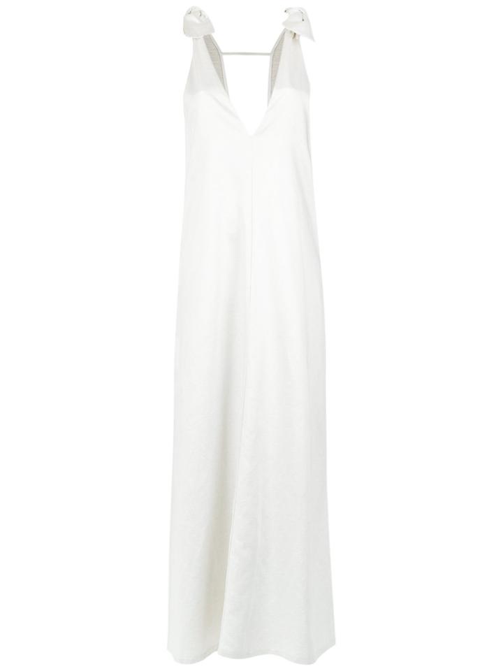 Adriana Degreas Pockets Maxi Gown - White