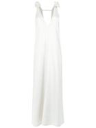 Adriana Degreas Pockets Maxi Gown - White