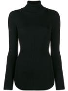 Pinko Ribbed Turtleneck Sweater - Black