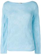 Etro Open Knit Design Sweater - Blue