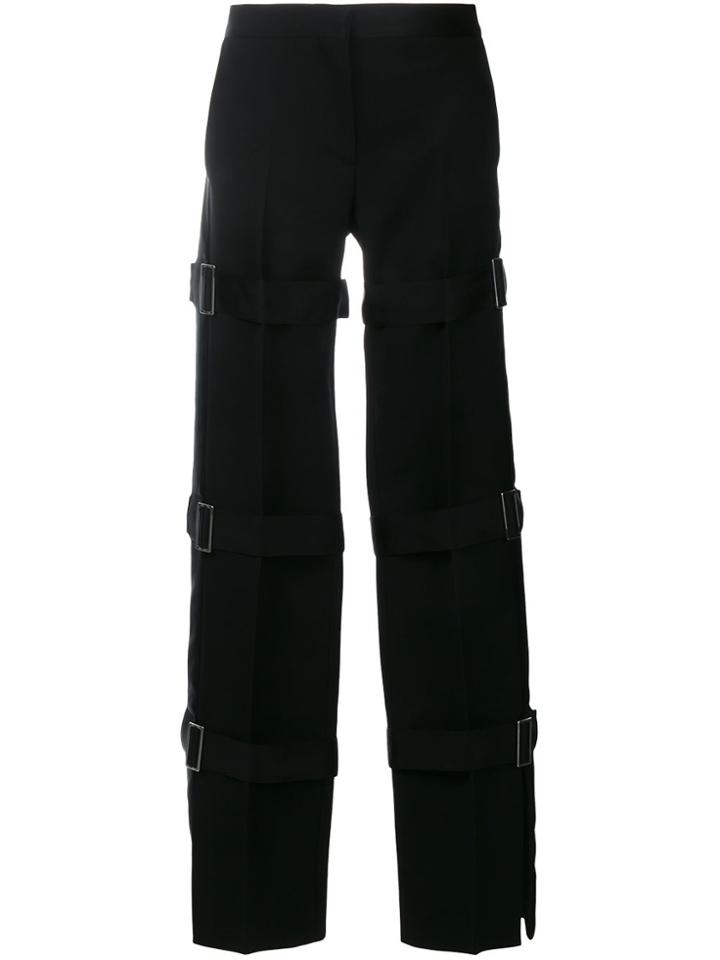 Alexander Mcqueen Multi Strap Tuxedo Trousers - Black