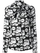 Moschino Shopping Bag Print Blouse - Black