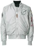 Alpha Industries Space Badge Bomber Jacket - Grey