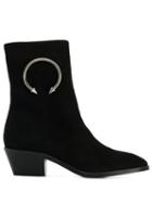Dorateymur Hoop Embellished Ankle Boots - Black