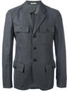 Marni Multi Pocket Jacket, Men's, Size: 48, Grey, Cotton/polyamide/virgin Wool