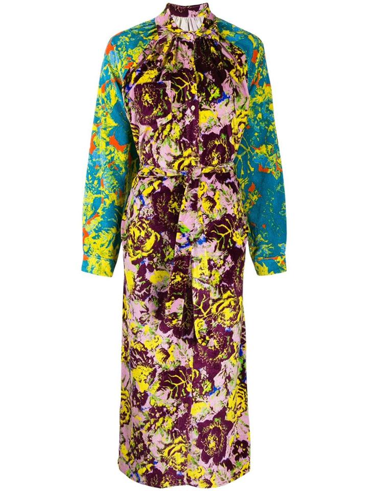 Anntian All-over Print Shirt Dress - Blue