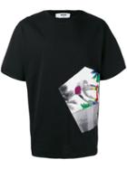 Msgm Skate Print T-shirt, Men's, Size: Xl, Black, Cotton