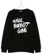Neil Barrett Kids Teen Logo Print Sweatshirt - Black