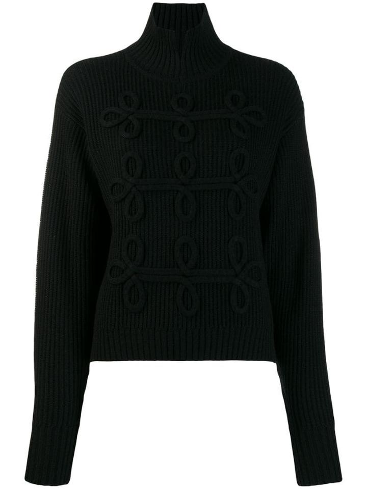 Karl Lagerfeld Soutache Detail Jumper - Black