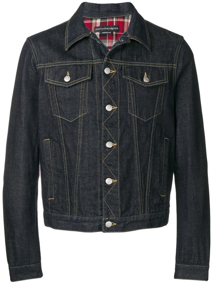 Alexander Mcqueen Heavy Denim Jacket - Blue