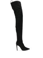 L'autre Chose Thigh Length Boots - Black