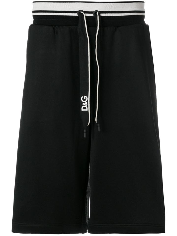 Dolce & Gabbana Logo Band Track Shorts - Black